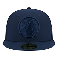 Casquette ajustée New Era 59FIFTY pour homme, coloris bleu marine Minnesota Timberwolves