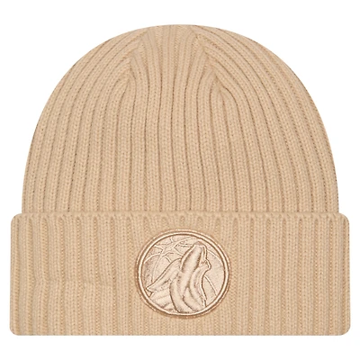 Men's New Era  Tan Minnesota Timberwolves Color Pack Cuffed Knit Hat