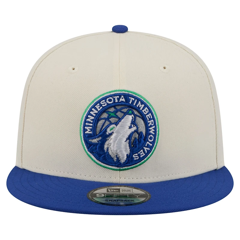 Men's New Era White/Blue Minnesota Timberwolves 9FIFTY Snapback Hat