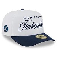 Men's New Era White/Navy Minnesota Timberwolves 2025 NBA Draft A-Frame 59FIFTY Fitted Hat