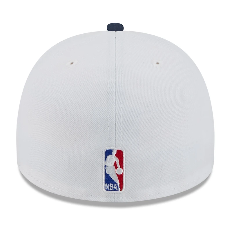 Men's New Era White/Navy Minnesota Timberwolves 2025 NBA Draft A-Frame 59FIFTY Fitted Hat