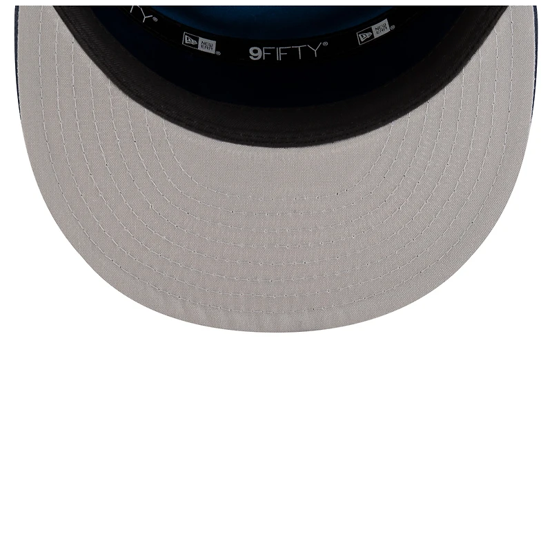 Casquette snapback 9FIFTY blanche/bleu marine pour homme New Era Minnesota Timberwolves 2025 NBA Tip Off Split Panel