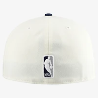 Men's New Era  White/Navy Minnesota Timberwolves Chrome 59FIFTY Fitted Hat