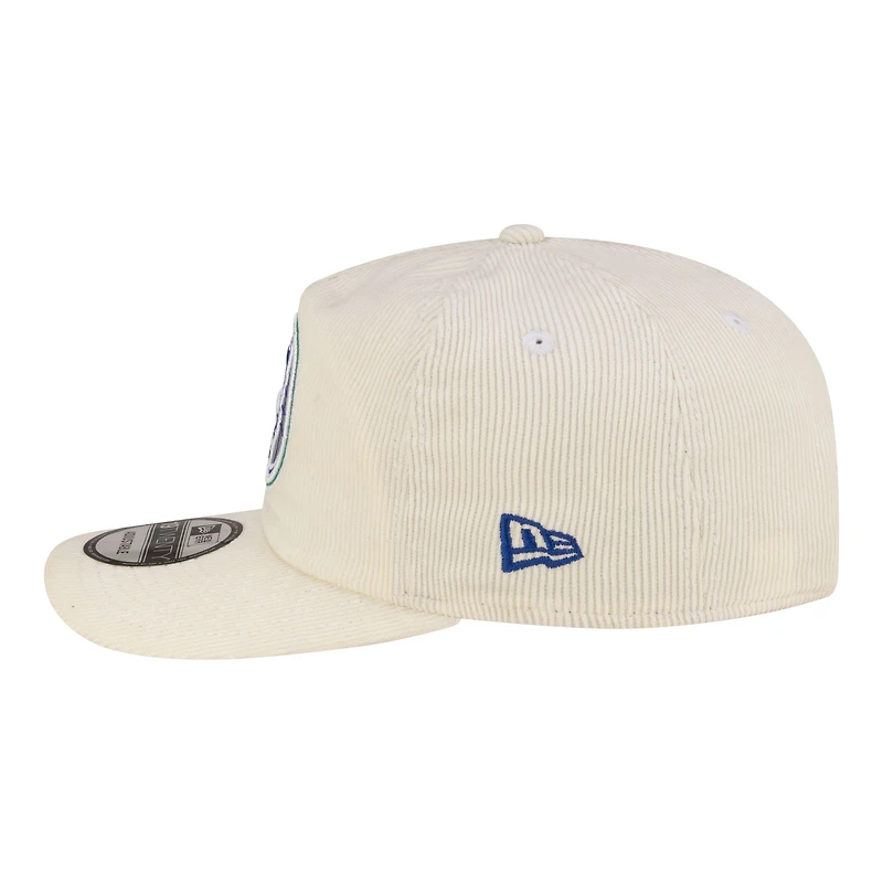 Casquette ajustable New Era blanche Minnesota Timberwolves 19TWENTY années 80 en velours côtelé chromé