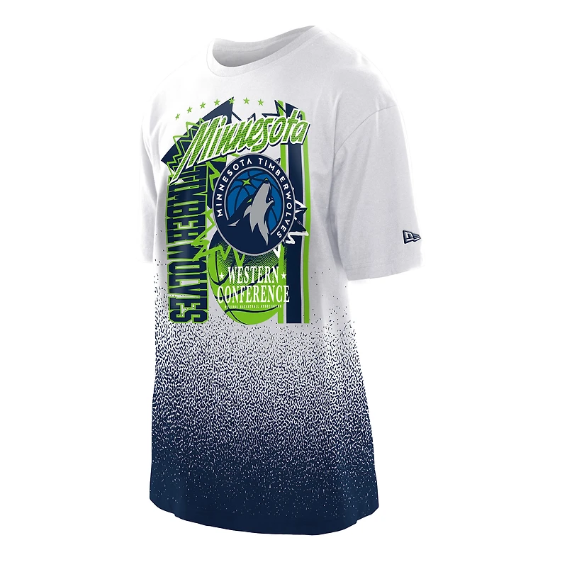 Men's New Era  White Minnesota Timberwolves Injection Sport Classics T-Shirt