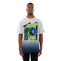 T-shirt blanc New Era pour homme, motif Minnesota Timberwolves, avec logo Injection Sport Classics