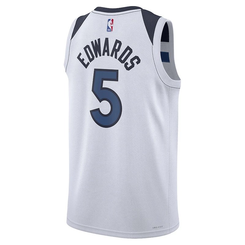 Men's Nike Anthony Edwards White Minnesota Timberwolves Swingman Jersey - Association Edition