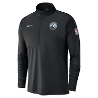 Men's Nike Black Minnesota Timberwolves 2024/25 City Edition Authentic Coaches Performance Half-Zip Top