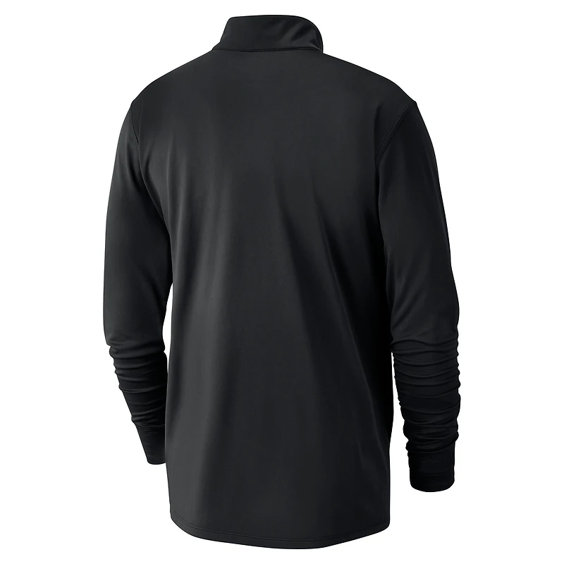 Men's Nike Black Minnesota Timberwolves 2024/25 City Edition Authentic Coaches Performance Half-Zip Top