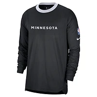 T-shirt de tir à manches longues Nike pour homme Minnesota Timberwolves 2024/25 City Edition Authentic Pregame Performance Black