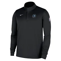 Men's Nike Black Minnesota Timberwolves 2025/26 Authentic Coaches Quarter-Zip Dri-Fit Top