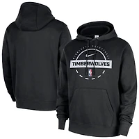 Sweat à capuche Nike noir pour homme Minnesota Timberwolves Authentic Practice Club 2025/26