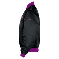 Men's Nike  Black Minnesota Timberwolves 2025/26 City Edition Remix Courtside Full-Snap Bomber Jacket