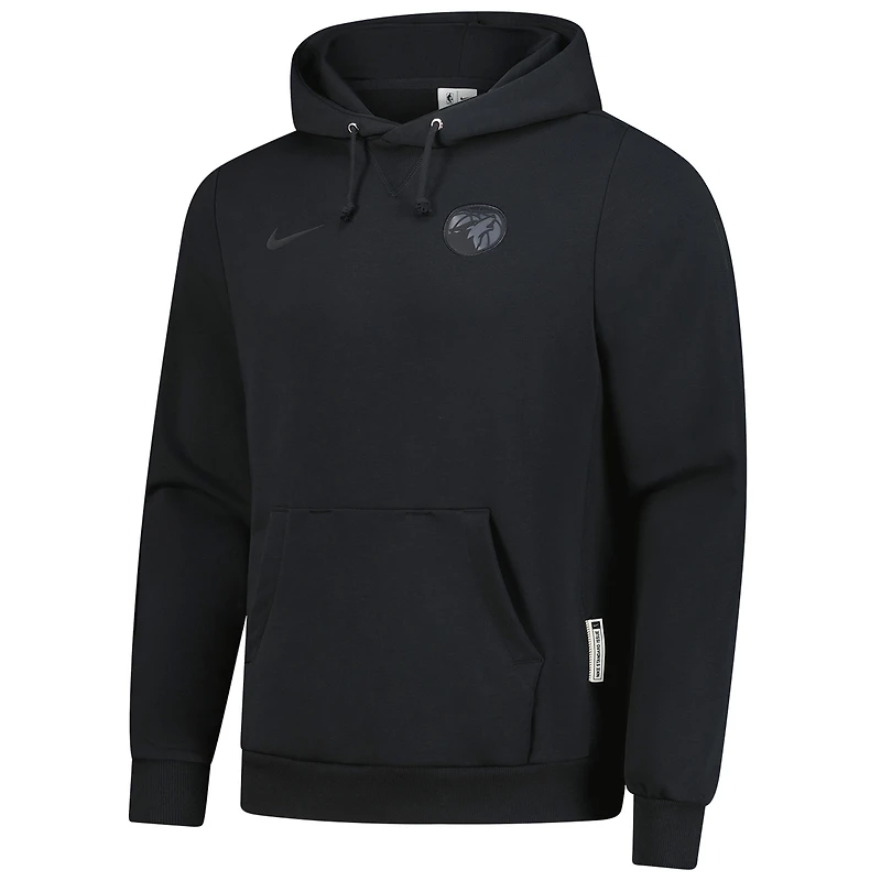 Men's Nike Black Minnesota Timberwolves Authentic Travel Standard Issue Dri-Fit Hoodie