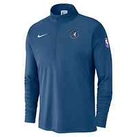 Men's Nike Blue Minnesota Timberwolves 2024/25 Courtside Performance Half-Zip Top