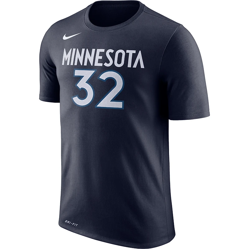 T-shirt performance avec nom et numéro Minnesota Timberwolves Nike Karl-Anthony Towns pour homme, bleu