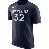 T-shirt performance avec nom et numéro Minnesota Timberwolves Nike Karl-Anthony Towns pour homme, bleu