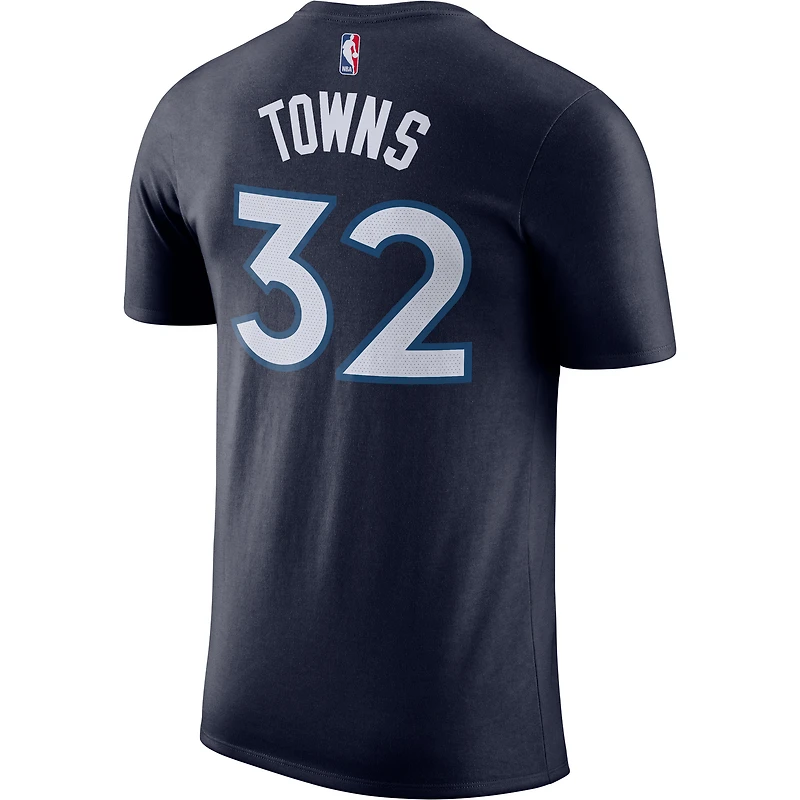 T-shirt performance avec nom et numéro Minnesota Timberwolves Nike Karl-Anthony Towns pour homme, bleu