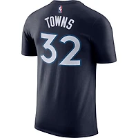 T-shirt performance avec nom et numéro Minnesota Timberwolves Nike Karl-Anthony Towns pour homme, bleu