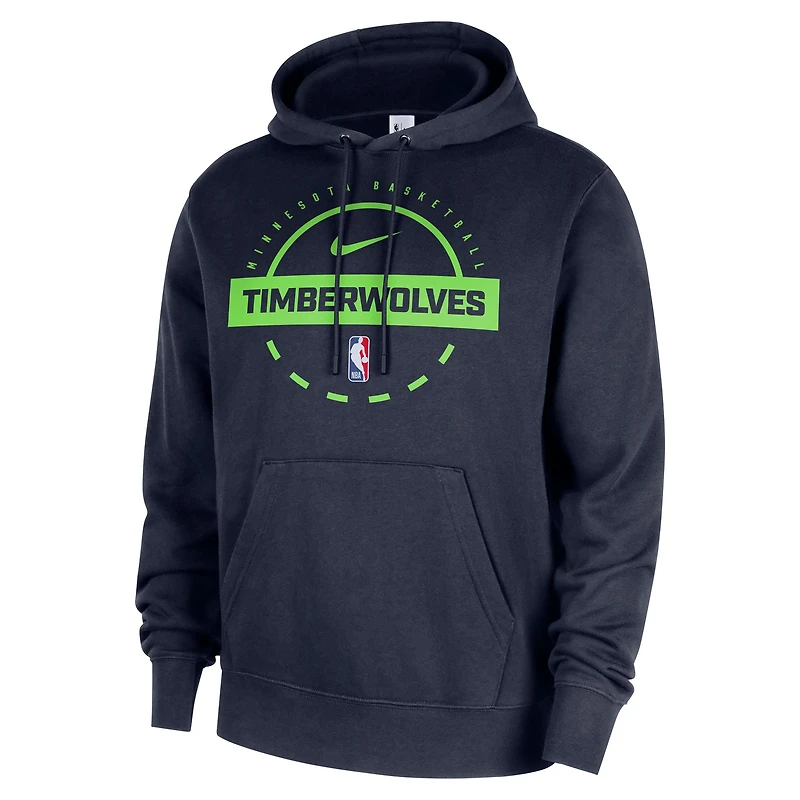 Men's Nike Navy Minnesota Timberwolves 2025/26 Authentic Practice Club Pullover Hoodie