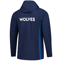 Men's Nike  Navy Minnesota Timberwolves Authentic On Court Zone Quarter-Zip Dri-FIT Hoodie Jacket