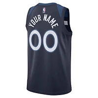 Homme Nike Navy Minnesota Timberwolves - Swingman Maillot personnalisé Icon Edition