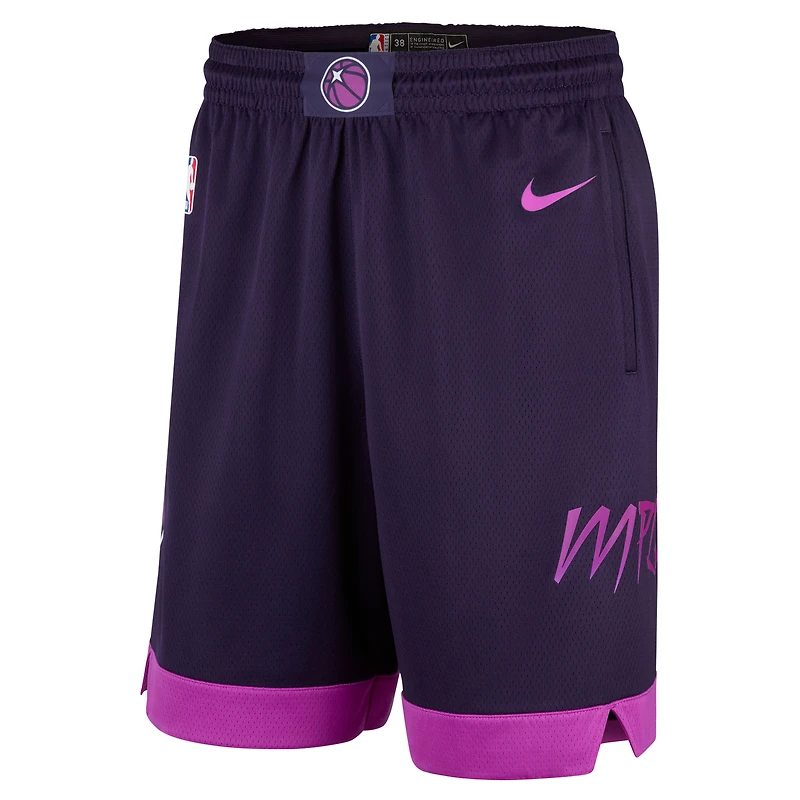 Short Nike Swingman Dri-FIT City Edition Remix violet Minnesota Timberwolves 2025/26 pour homme