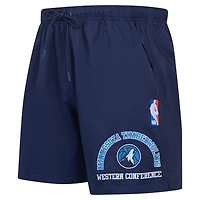 Short Pro Standard bleu marine pour homme avec code régional des Minnesota Timberwolves