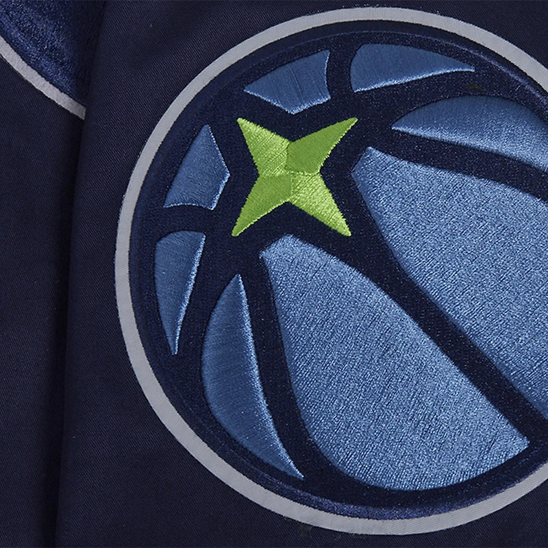 Veste zippée en sergé Area Code Pro Standard bleu marine pour homme des Minnesota Timberwolves