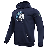 Men's Pro Standard Navy Minnesota Timberwolves Split Logo Pullover Hoodie