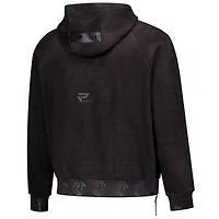 Men's Protege Black Minnesota Timberwolves Eco-Friendly Functional Suede Fashion Tonal Hoodie