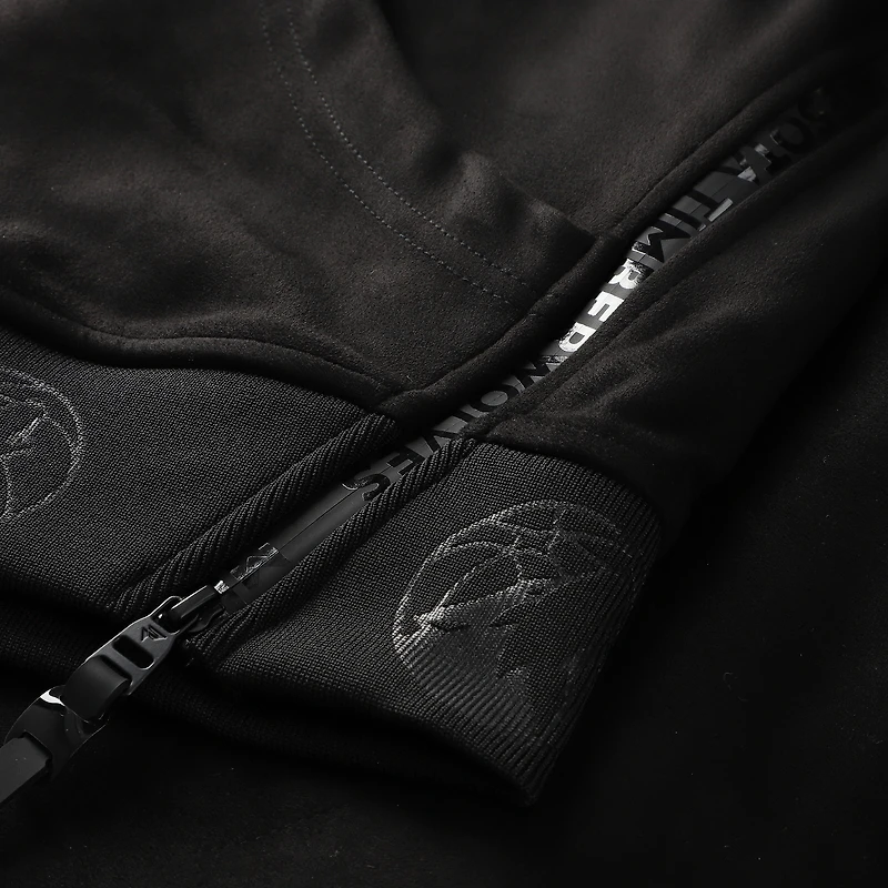 Men's Protege Black Minnesota Timberwolves Eco-Friendly Functional Suede Fashion Tonal Hoodie