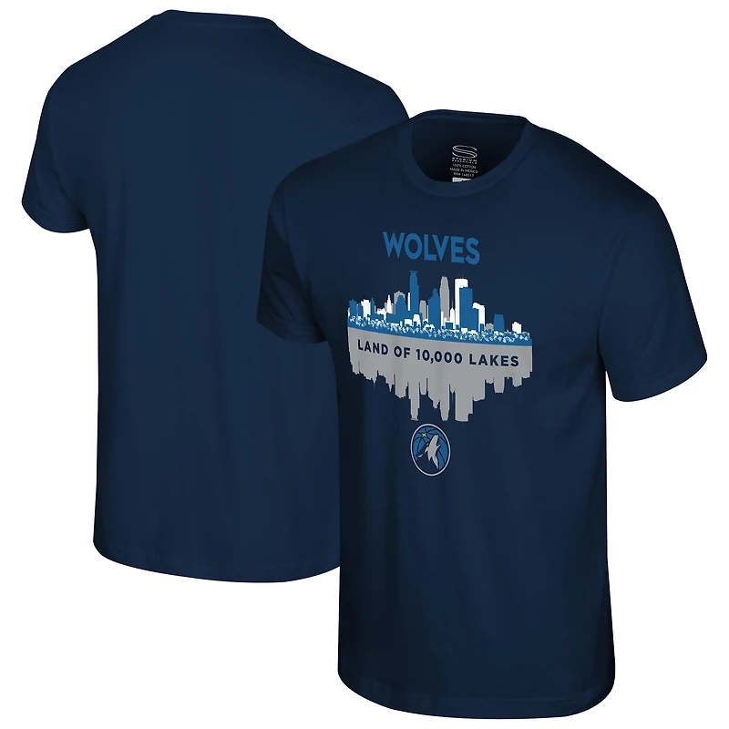 T-shirt Stadium Essentials bleu marine pour homme des Minnesota Timberwolves Cities