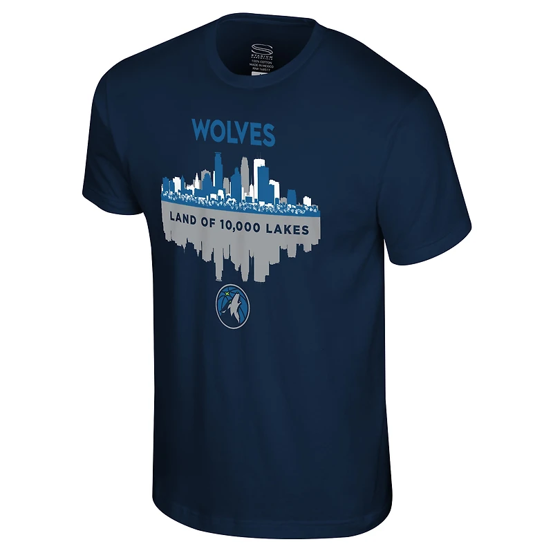 T-shirt Stadium Essentials bleu marine pour homme des Minnesota Timberwolves Cities