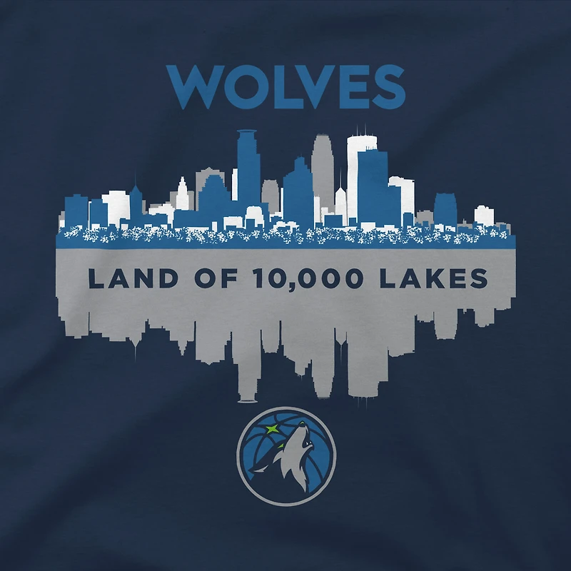 T-shirt Stadium Essentials bleu marine pour homme des Minnesota Timberwolves Cities