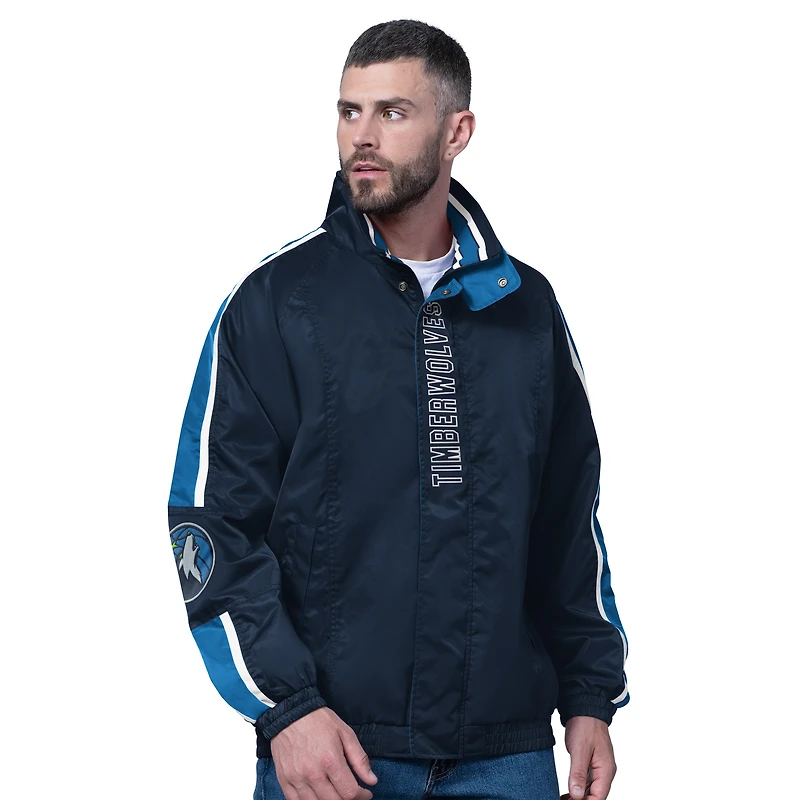 Men's Starter Blue Minnesota Timberwolves Freestyle Lightweight Full-Zip Jacket