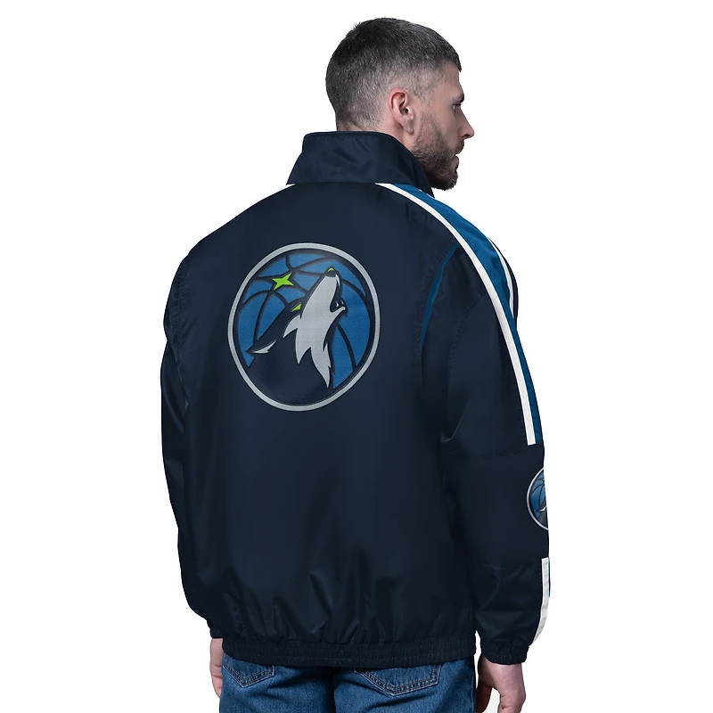 Men's Starter Blue Minnesota Timberwolves Freestyle Lightweight Full-Zip Jacket