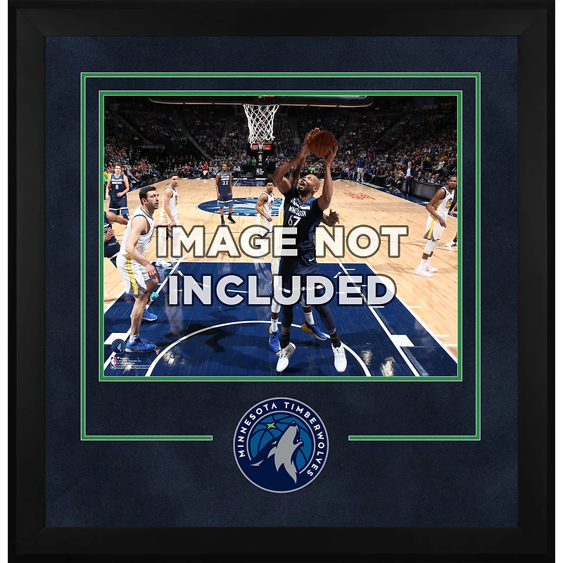 Cadre d'installation horizontal de luxe 16" x 20" des Minnesota Timberwolves avec logo de l'équipe