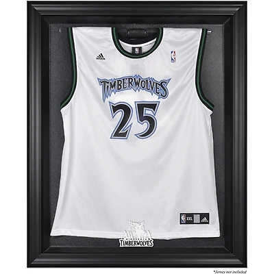 Vitrine de présentation du maillot avec logo de l'équipe des Minnesota Timberwolves (2008-2017) encadré noir