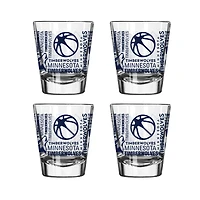 Minnesota Timberwolves 4-Pack 2oz. Shot Glass Set