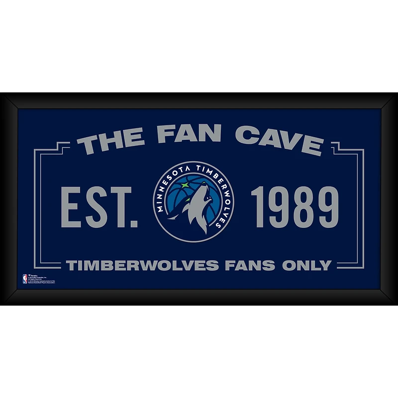 Minnesota Timberwolves Framed 10" x 20" Fan Cave Collage
