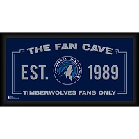 Minnesota Timberwolves Framed 10" x 20" Fan Cave Collage