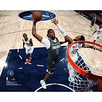 Photographie du dunk non signé de Naz Reid contre les Cavaliers des Timberwolves Minnesota