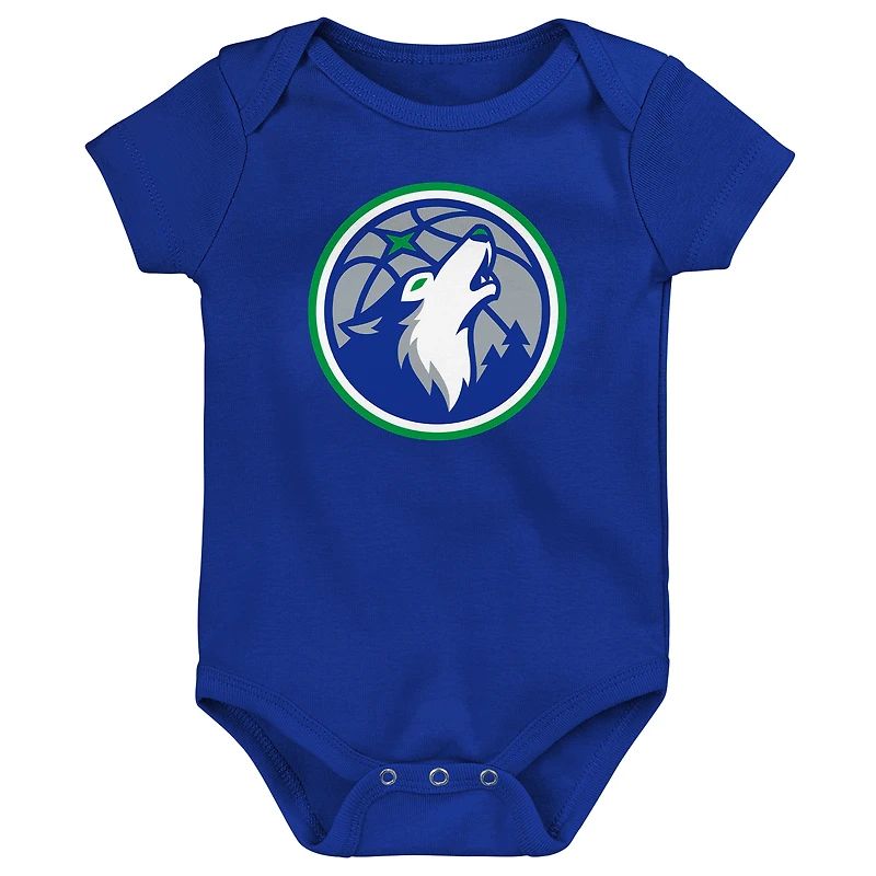 Body pour nouveau-né Outerstuff bleu marine avec logo principal des Minnesota Timberwolves