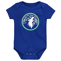 Body pour nouveau-né Outerstuff bleu marine avec logo principal des Minnesota Timberwolves