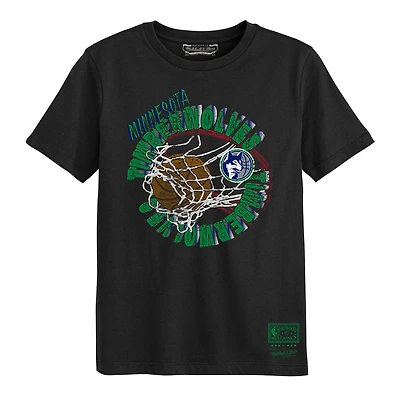 Preschool Mitchell & Ness Black Minnesota Timberwolves The Net T-Shirt