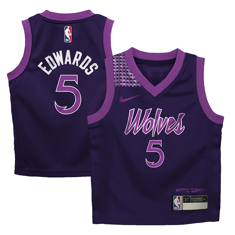 Preschool Nike Anthony Edwards Purple Minnesota Timberwolves 2025/26 City Edition Swingman Jersey