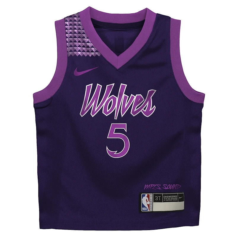Preschool Nike Anthony Edwards Purple Minnesota Timberwolves 2025/26 City Edition Swingman Jersey