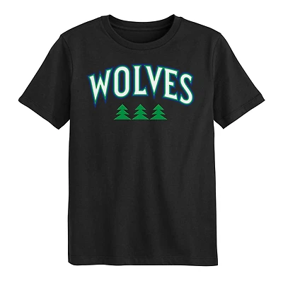 Preschool Outerstuff Black Minnesota Timberwolves Wordmark T-Shirt