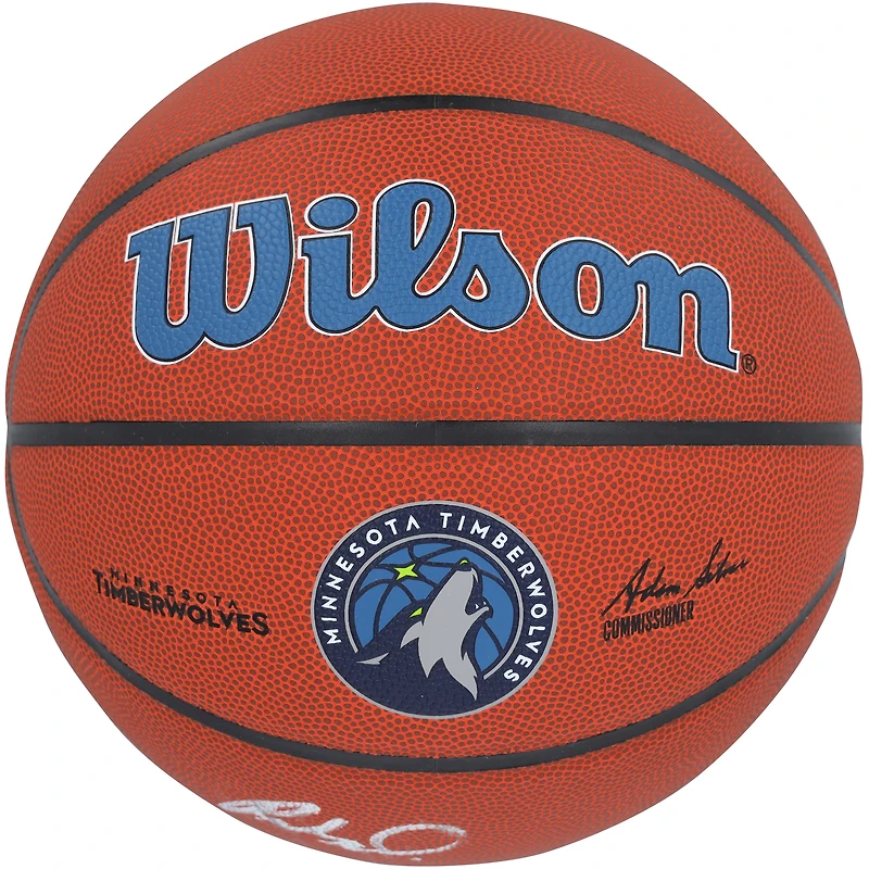 Rob Dillingham Minnesota Timberwolves Autographed Wilson Team Logo Basketball